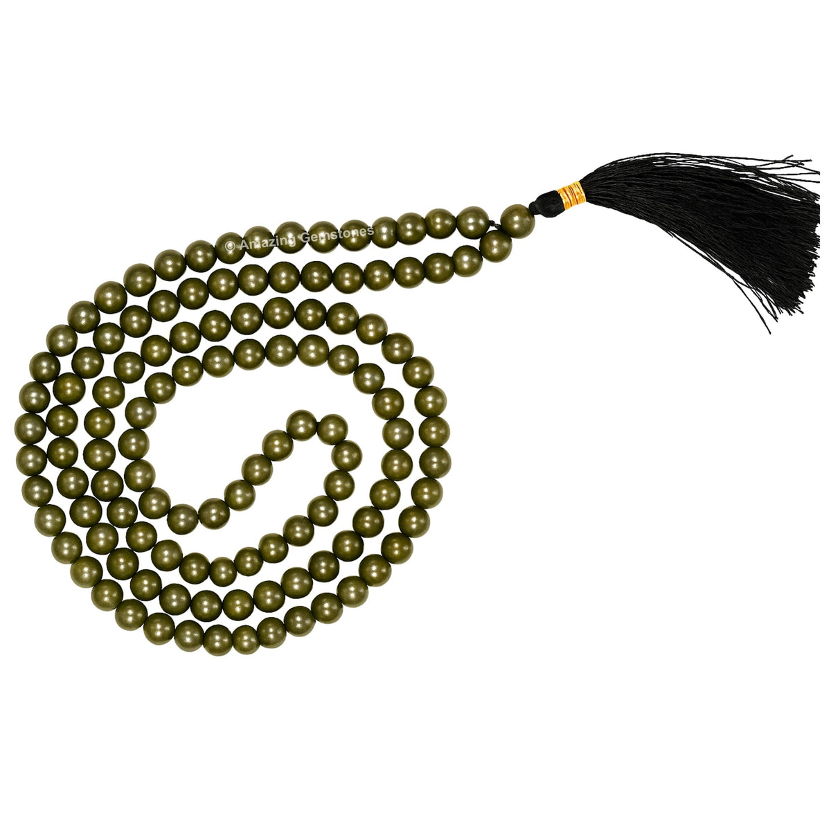 Pyrite Mala Beads (Pyrite / Plain)