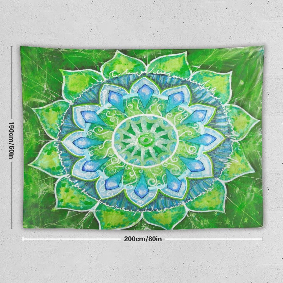 Abstract Mandala Tapestry Wall Hanging Indian Hippie Bohemian Art Floral Texture Pattern Tapestries Home Decor for Living Room Bedroom Kitchen Dorm 60"x80" (60"L x 80"W / Mandala-12)