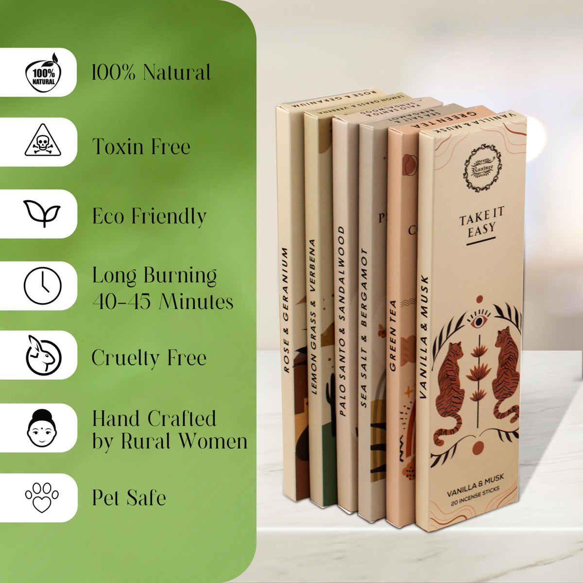 Incense Sticks Organic Non Toxic (Groovy Vibes)