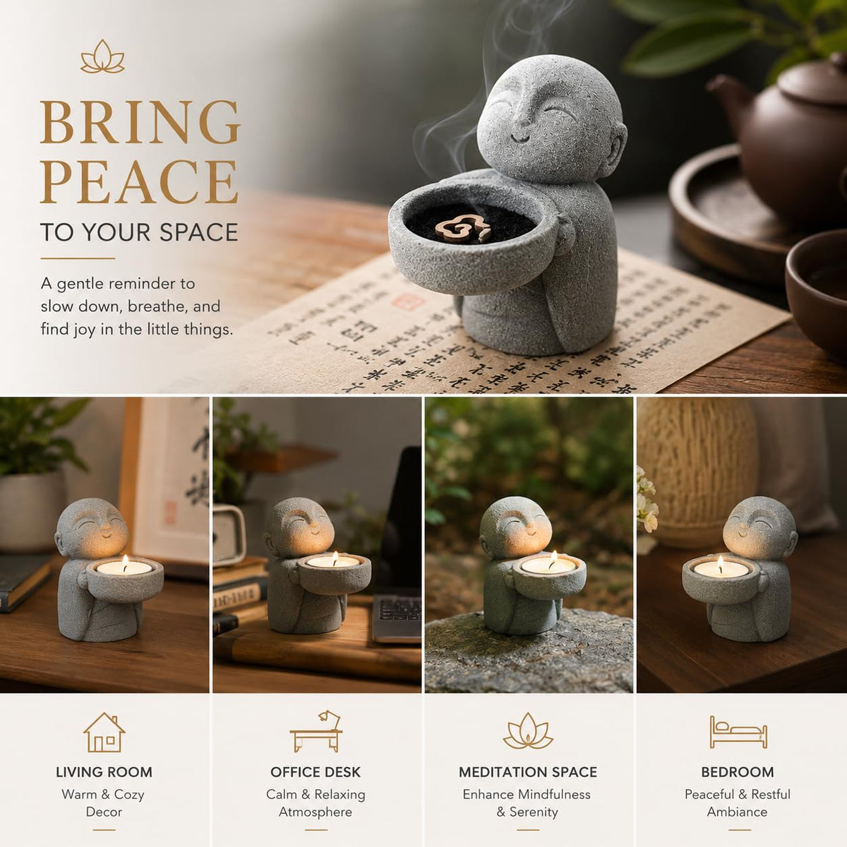 Mini Buddha Statue for Good Luck (Water)