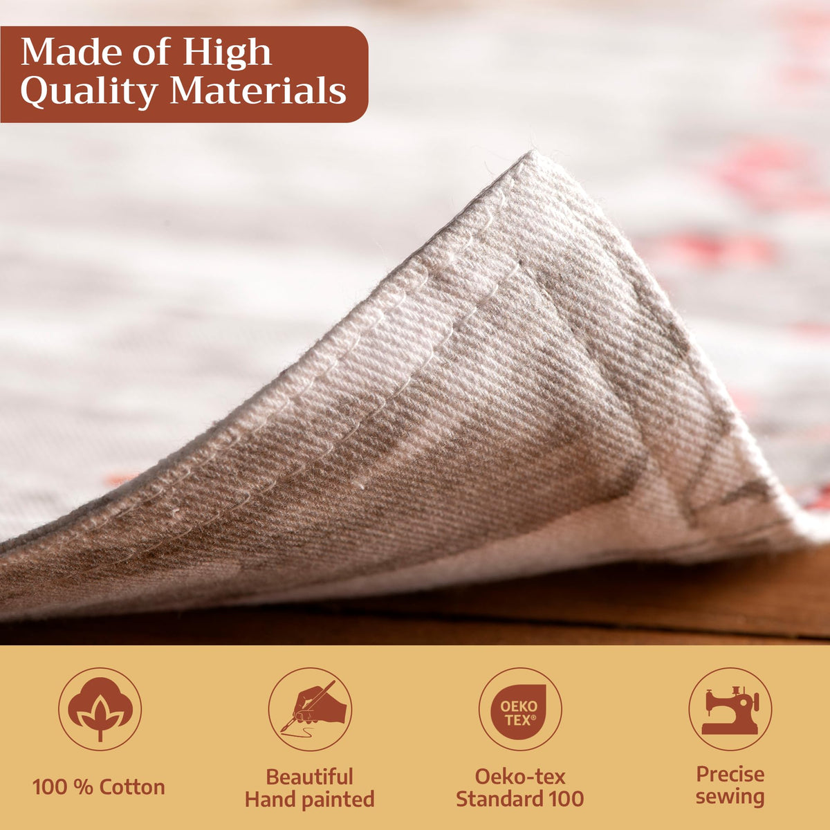 Placemats Set of 4 Reusable 100% Cotton (067 - Mountain Life / 13" X 19" (Pack of 4))