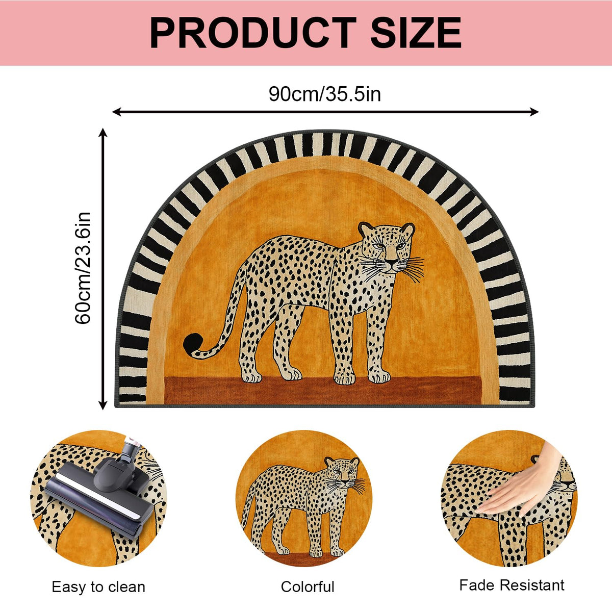 Semicircular Entrance Door Mat 24" x 36" (#29 / 2' x 3' (Semicircular))