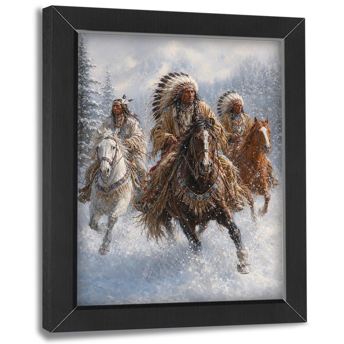 Native American Decor Wall Art (Wall Art Framed 31 / 10"L x 8"W)