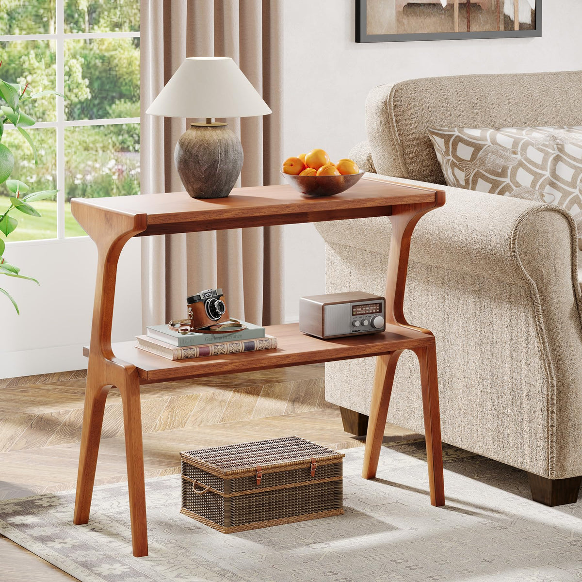 Set of 2 Solid Wood End Table (Cherry)