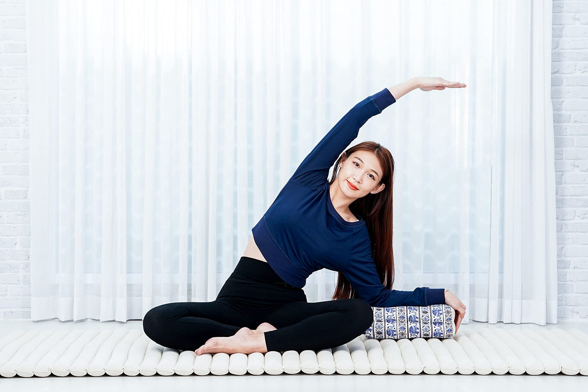 Yoga Block Floor Cushion for Yoga Practice (El1 - Blue)