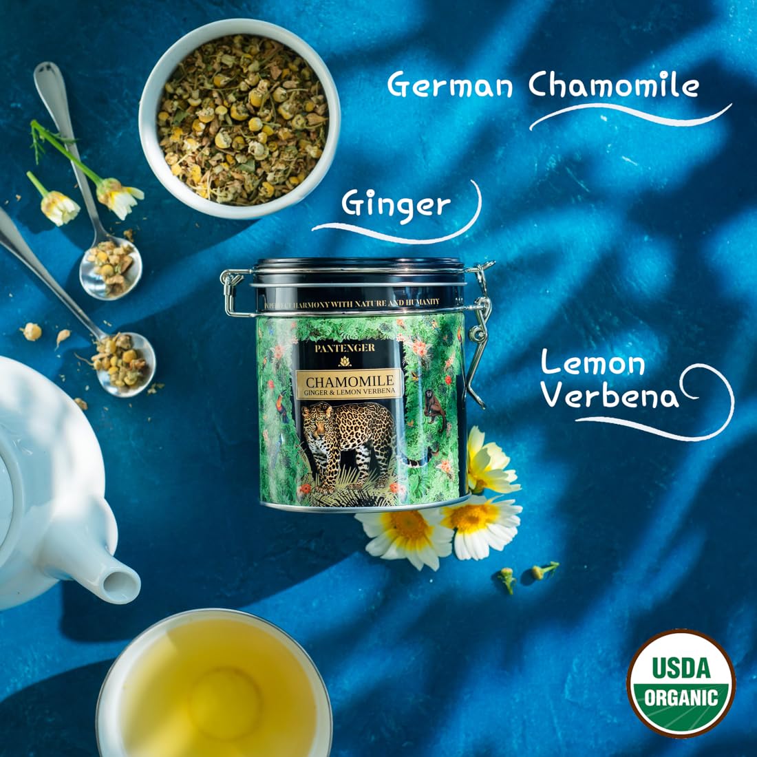 Organic German Chamomile & Ginger Herbal Tea