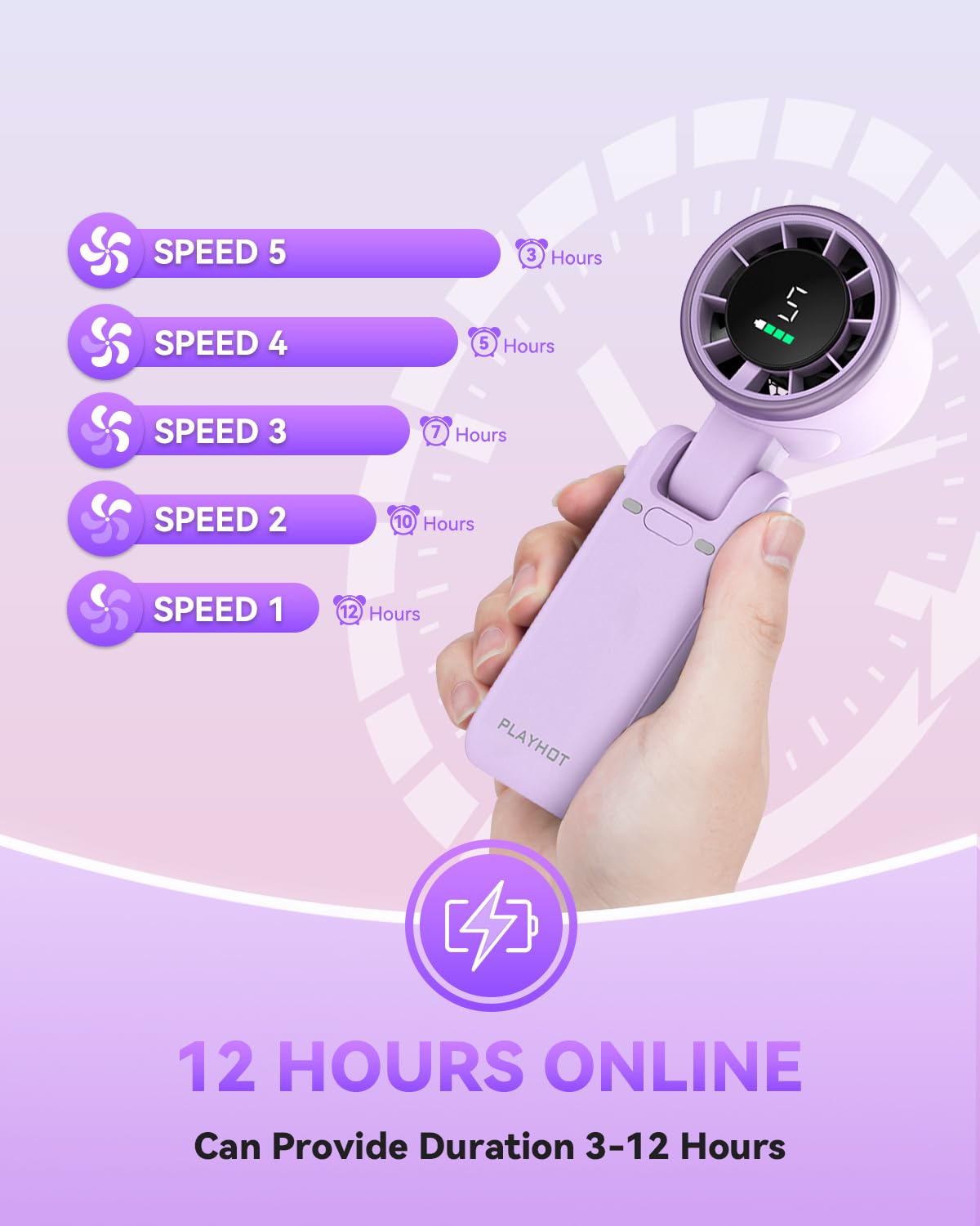 Portable Handheld Turbo Fan (Purple)