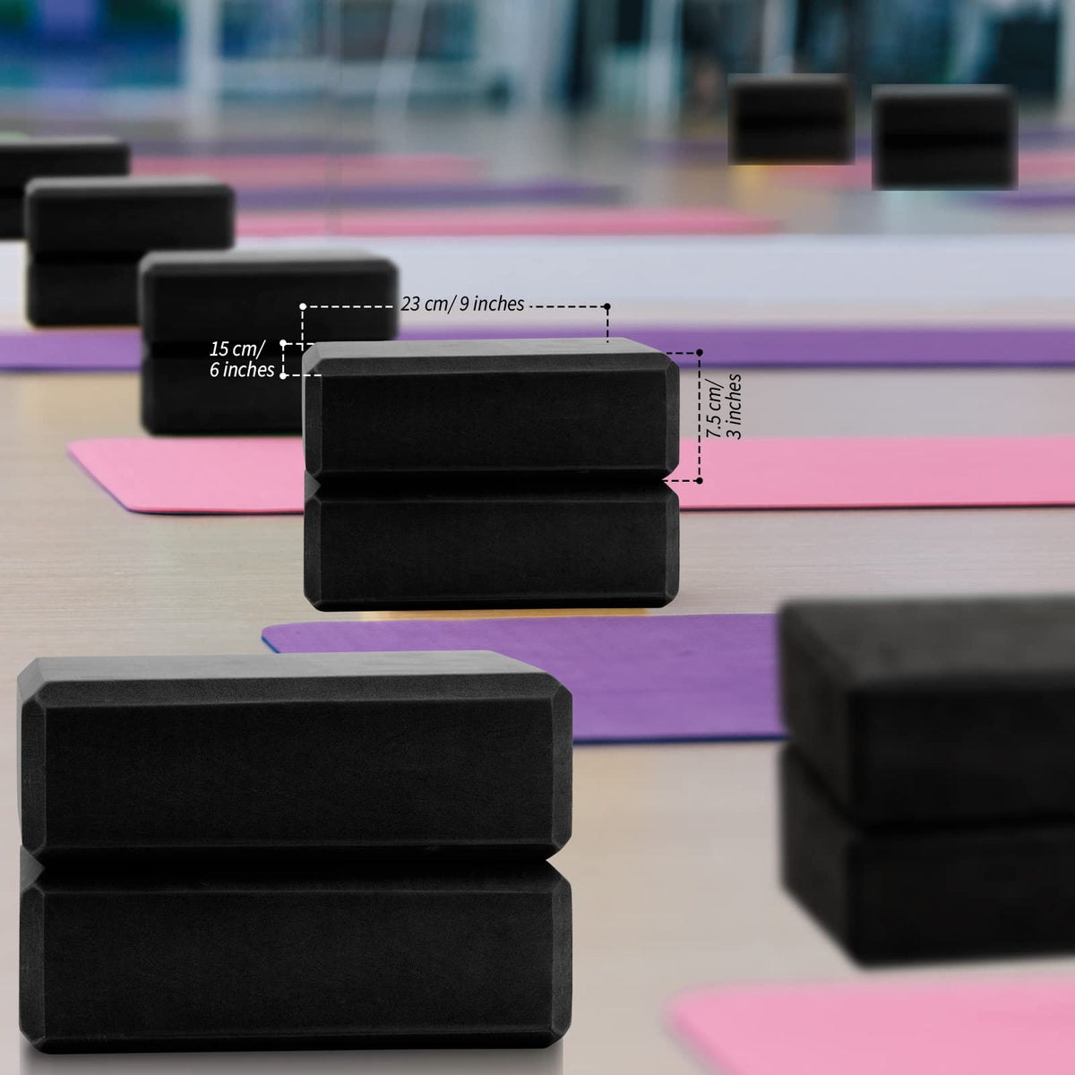 10 Pcs Yoga Blocks Bulk (Black)