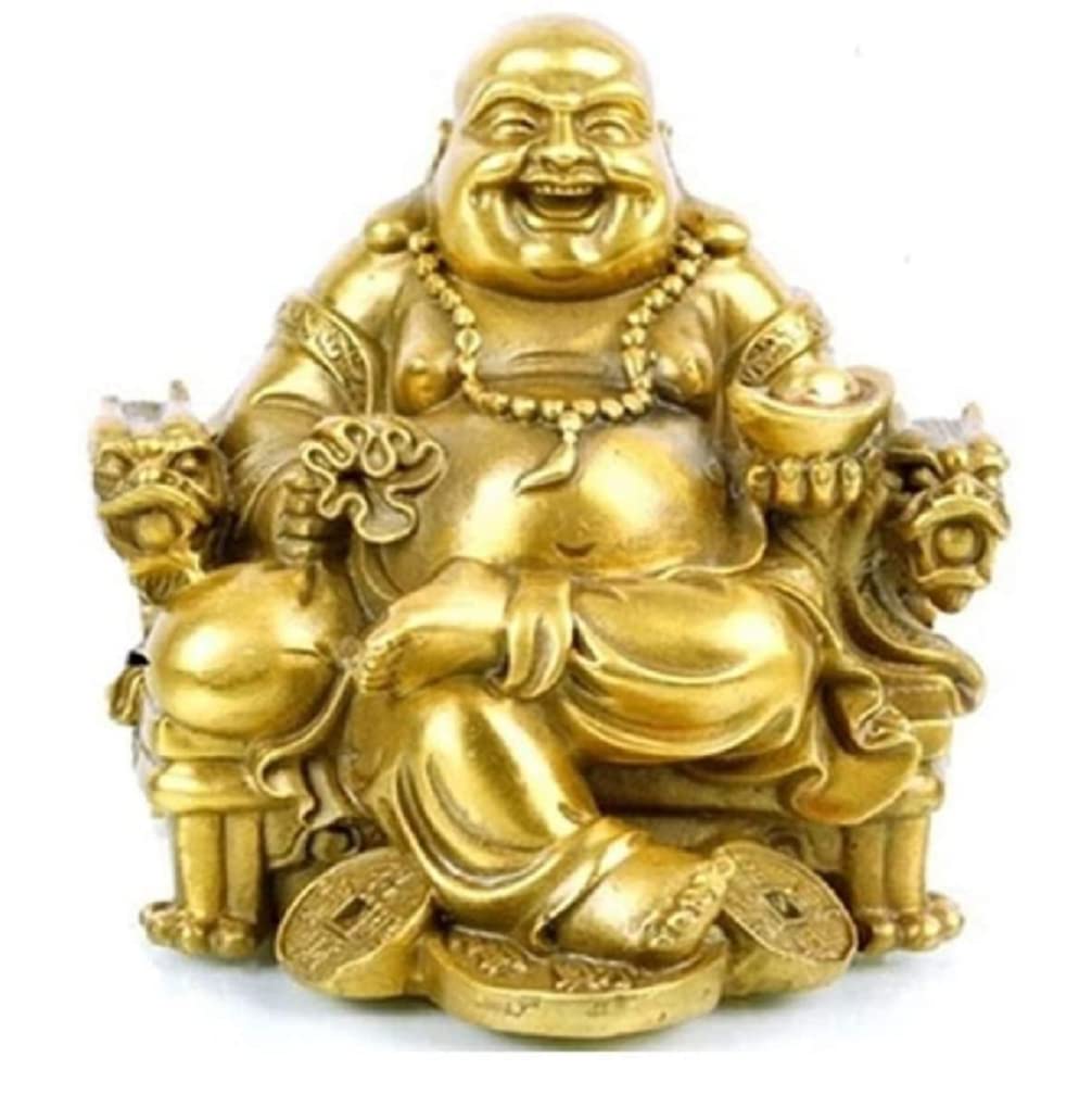 Fengshui Decor Laughing Buddha Statue for Lucky & Happiness (X-Large)