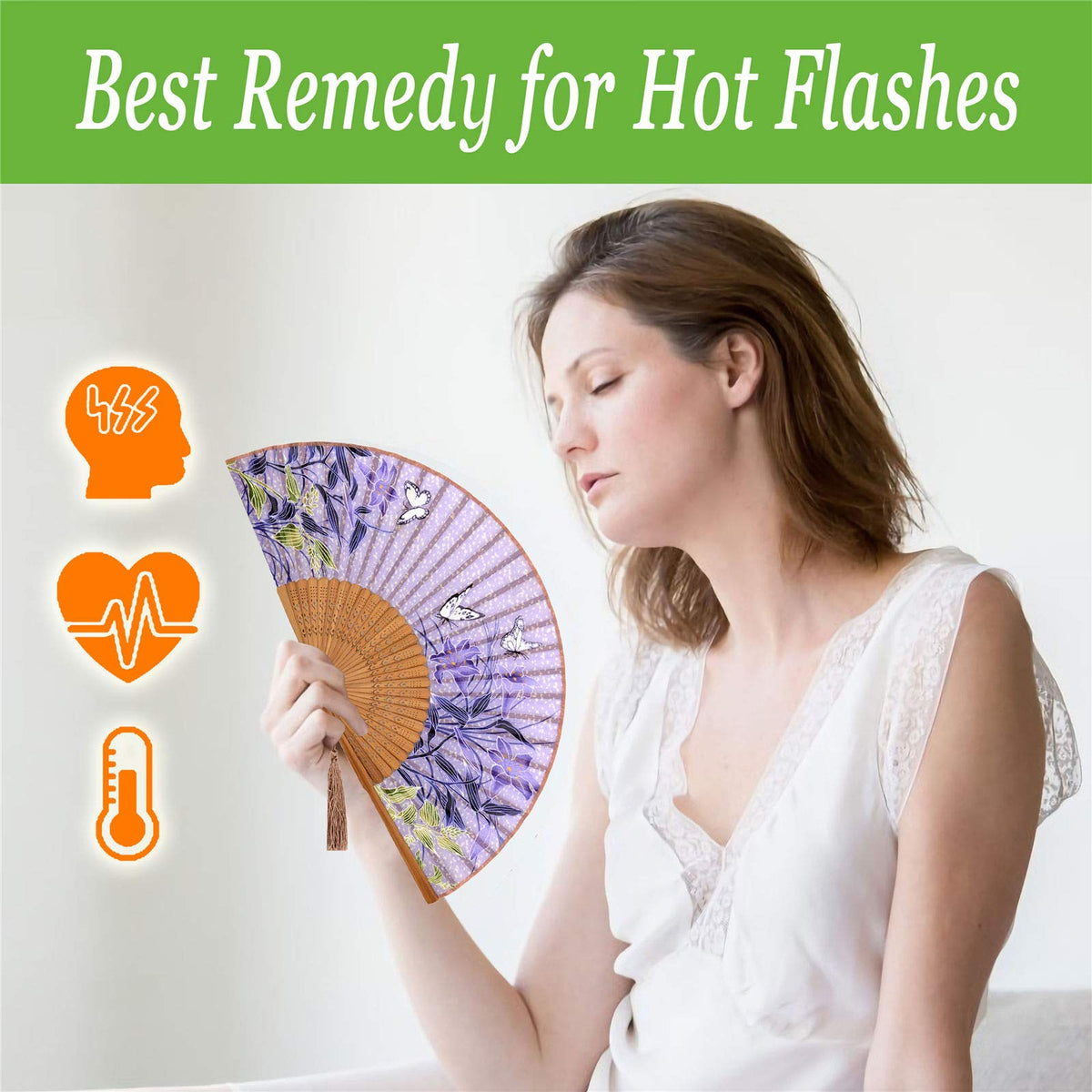 Small Folding Hand Fan (Lily-wzs-9)