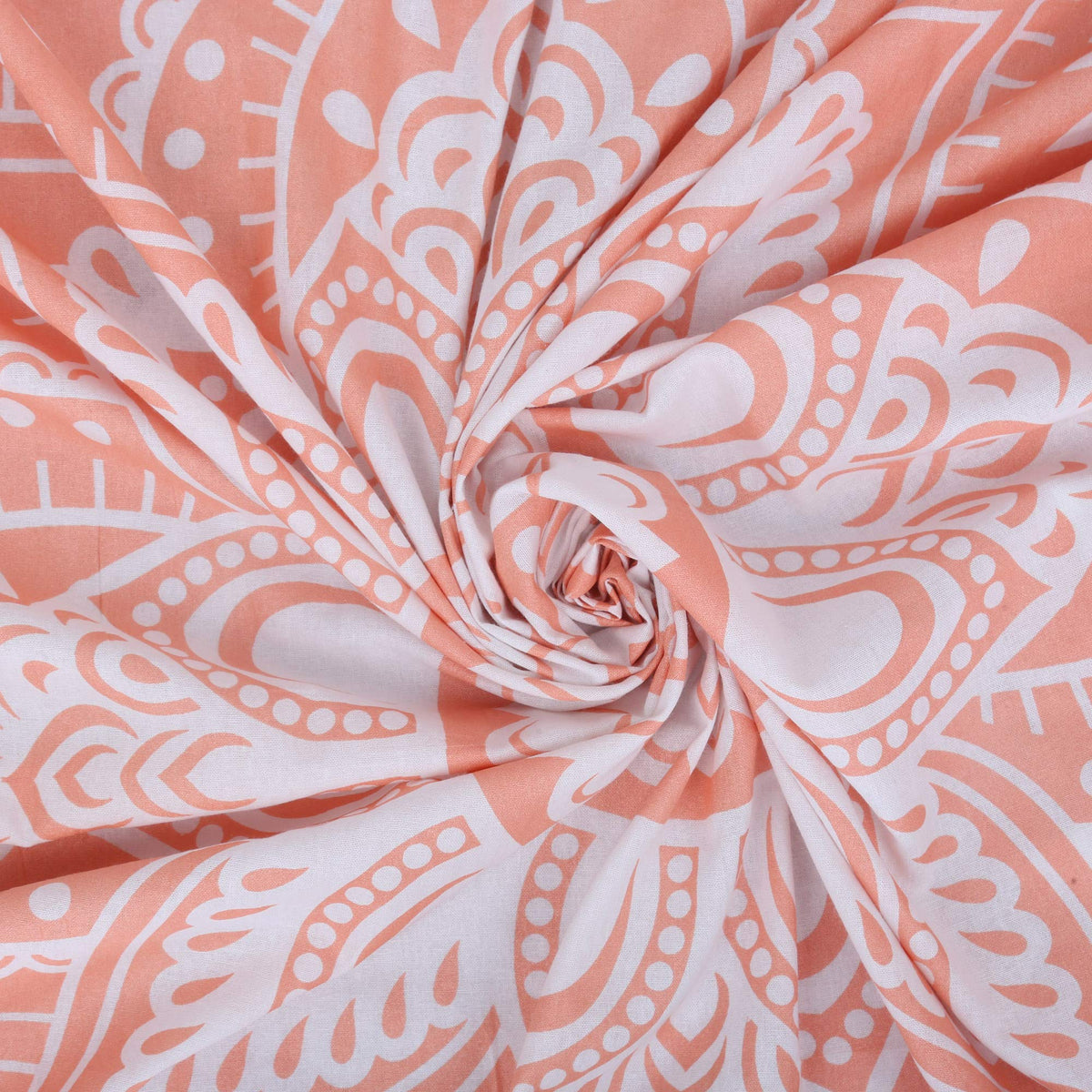 Rose Gold Ombre Tapestry Wall Hanging Mandala (Rose Gold Ombre / 92"L x 82"W)