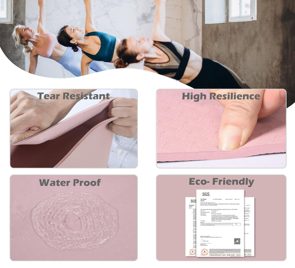 Yoga Mat Extra Thick 1 (72"x24"x1/3" / Parfait Pink)
