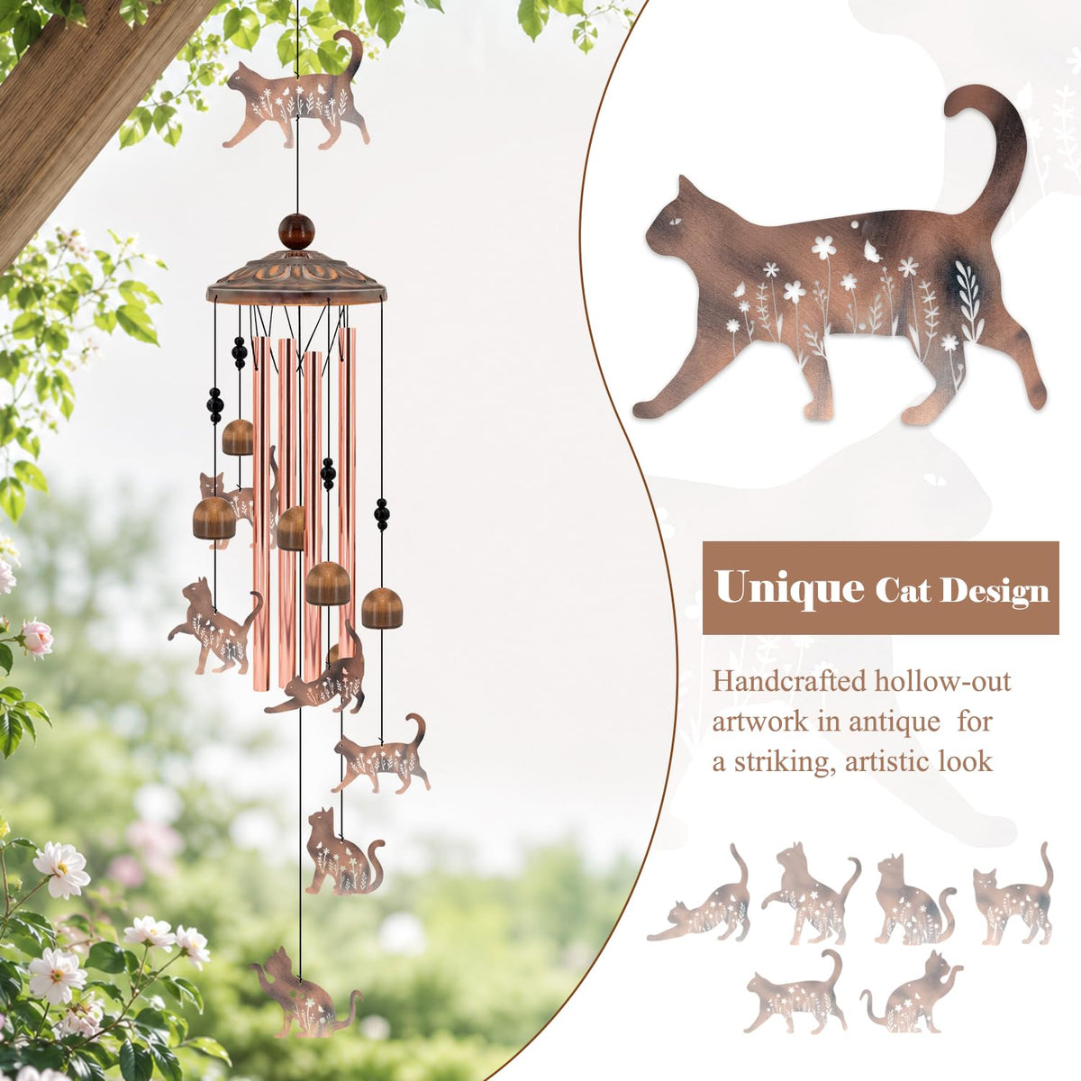 35" Cat Wind Chimes (35"Cat)