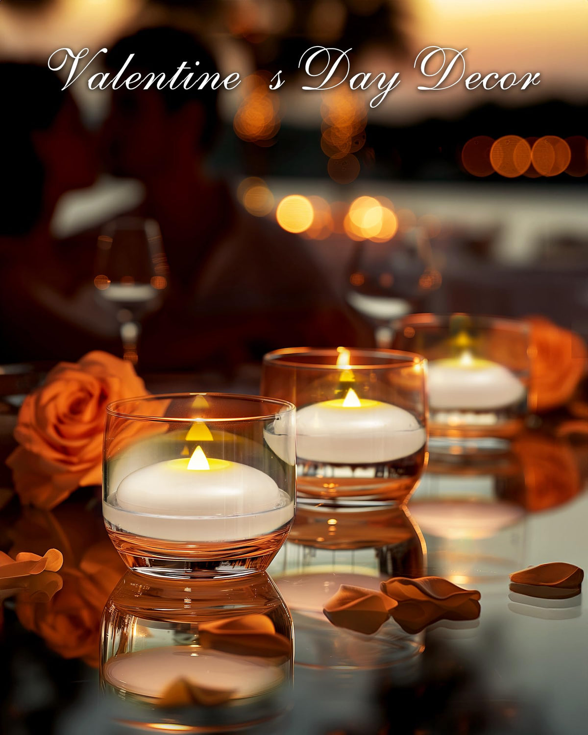 24Pack 3" White Flameless Floating LED Candle (White Base / 24 Pack)