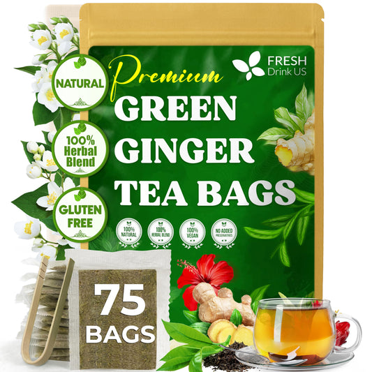 Premium Green Ginger Tea (75 TEA BAGS)