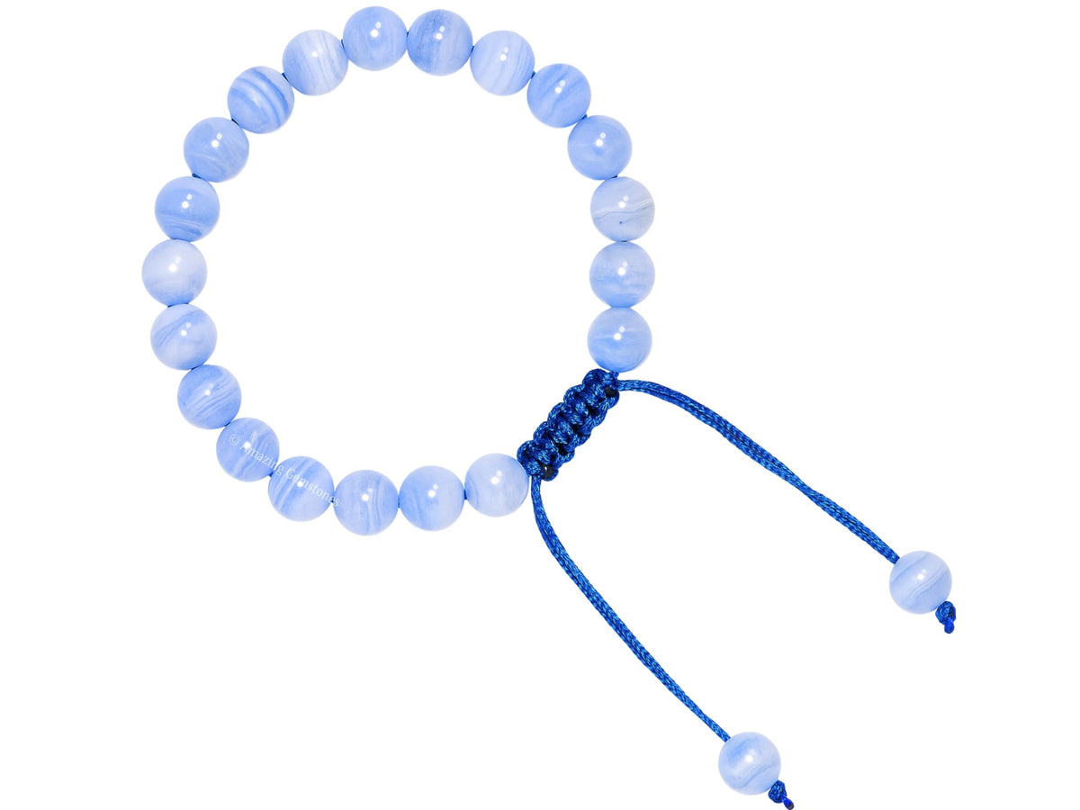 Blue Lace Agate Bracelet for Women Men's Gifts (Blue Lace Agate)