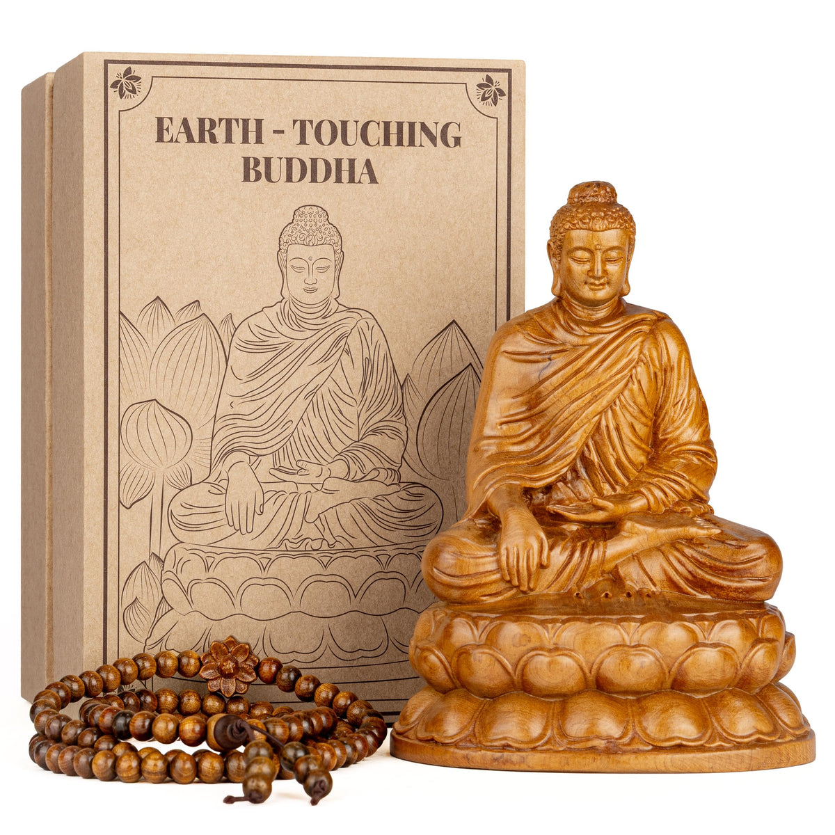Wooden Shakyamuni Buddha Statue (Buddha in Earth-touching)