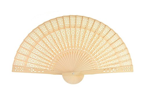 Sandalwood Hand Fans Set of 50 Folding Wedding Favor Gifts abanicos (Generic-50pcs)