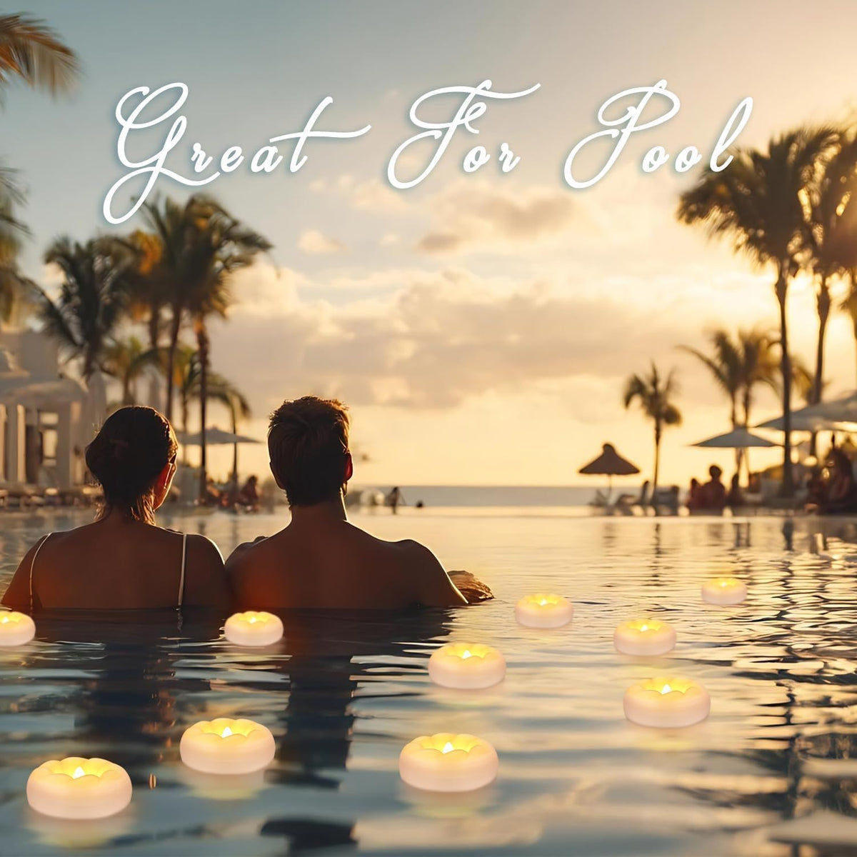 100-Pack 2-Inch+ Spiral-Pattern Water-Activated Flameless Floating LED Candles - Battery-Powered and Perfect for Wedding Vases, Bathtubs, Pools, and Large Events (100-FlamelessFloating Candles)