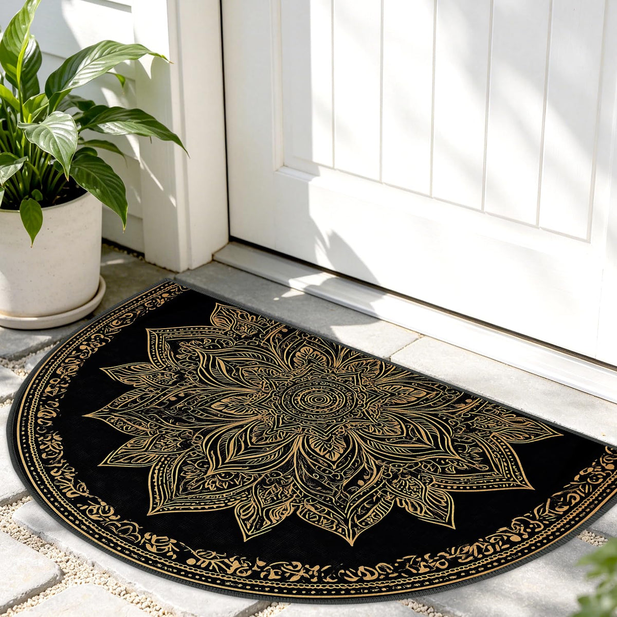Semicircular Entrance Door Mat 24" x 36" (#36 / 2' x 3' (Semicircular))