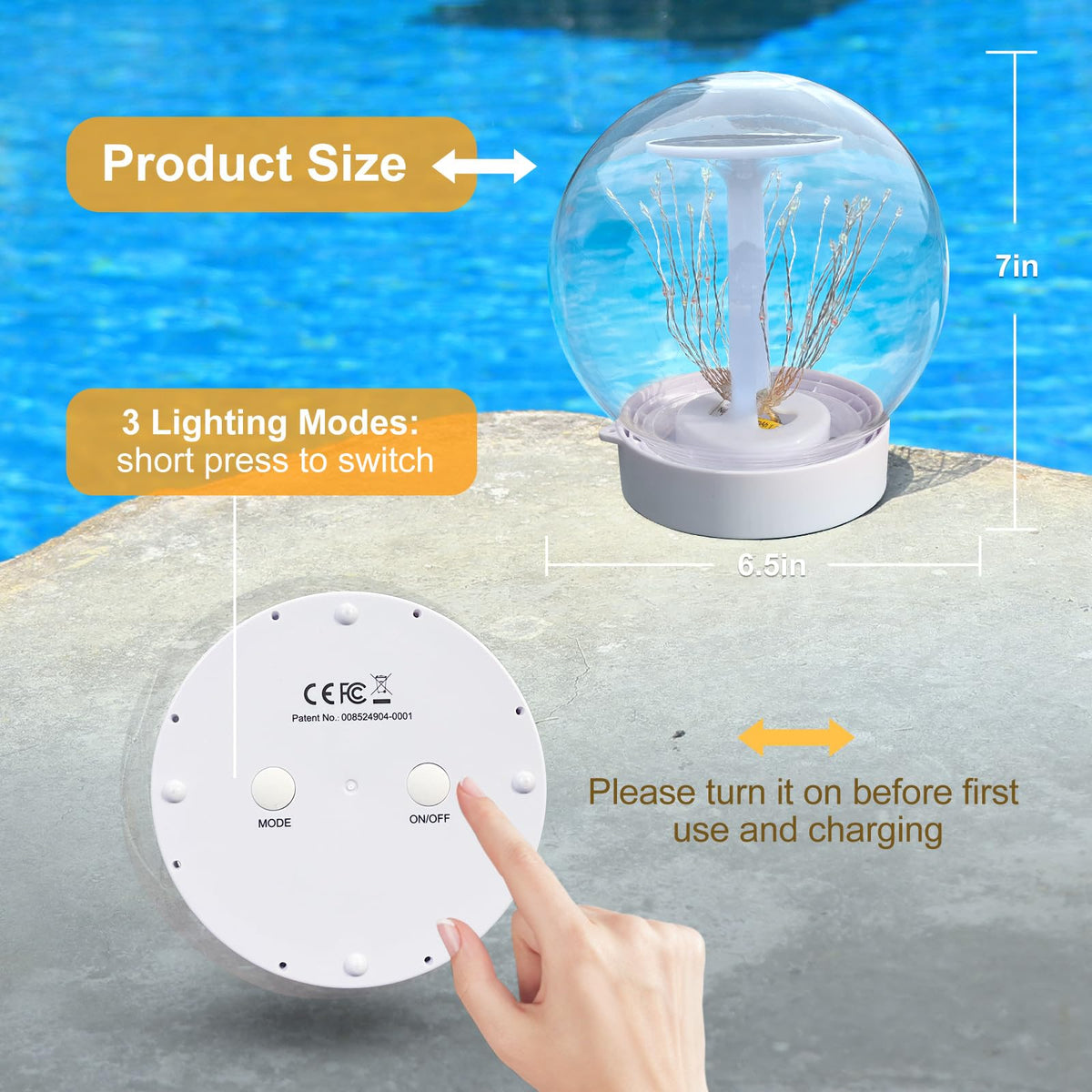 Floating Pool Lights (Black)