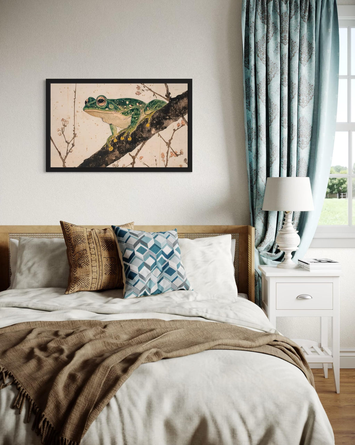 Green Frog Wall Art Print Poster (Green Frog / 36"L x 24"W)