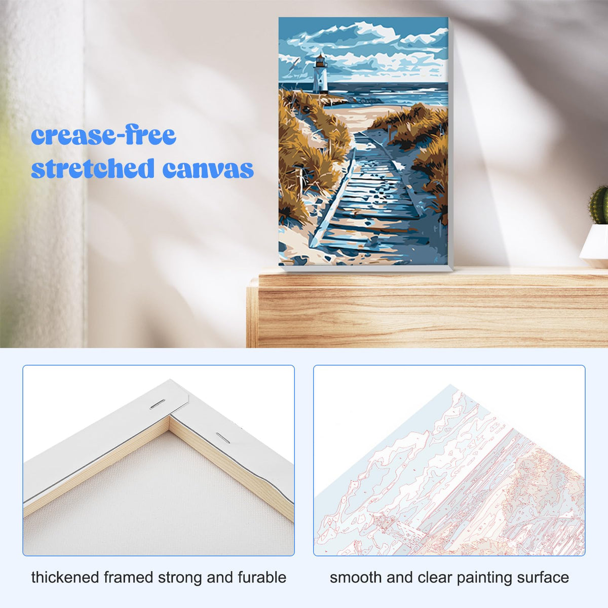 Beach Paint by Numbers Kit for Adults Beginner