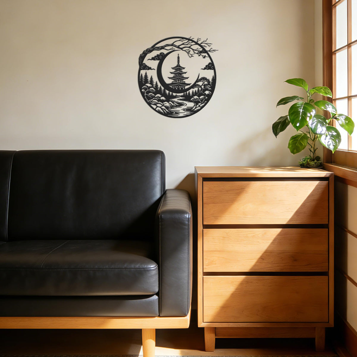 Japanese Bonsai Torii Gate Metal Wall Art (Japanese Temple)