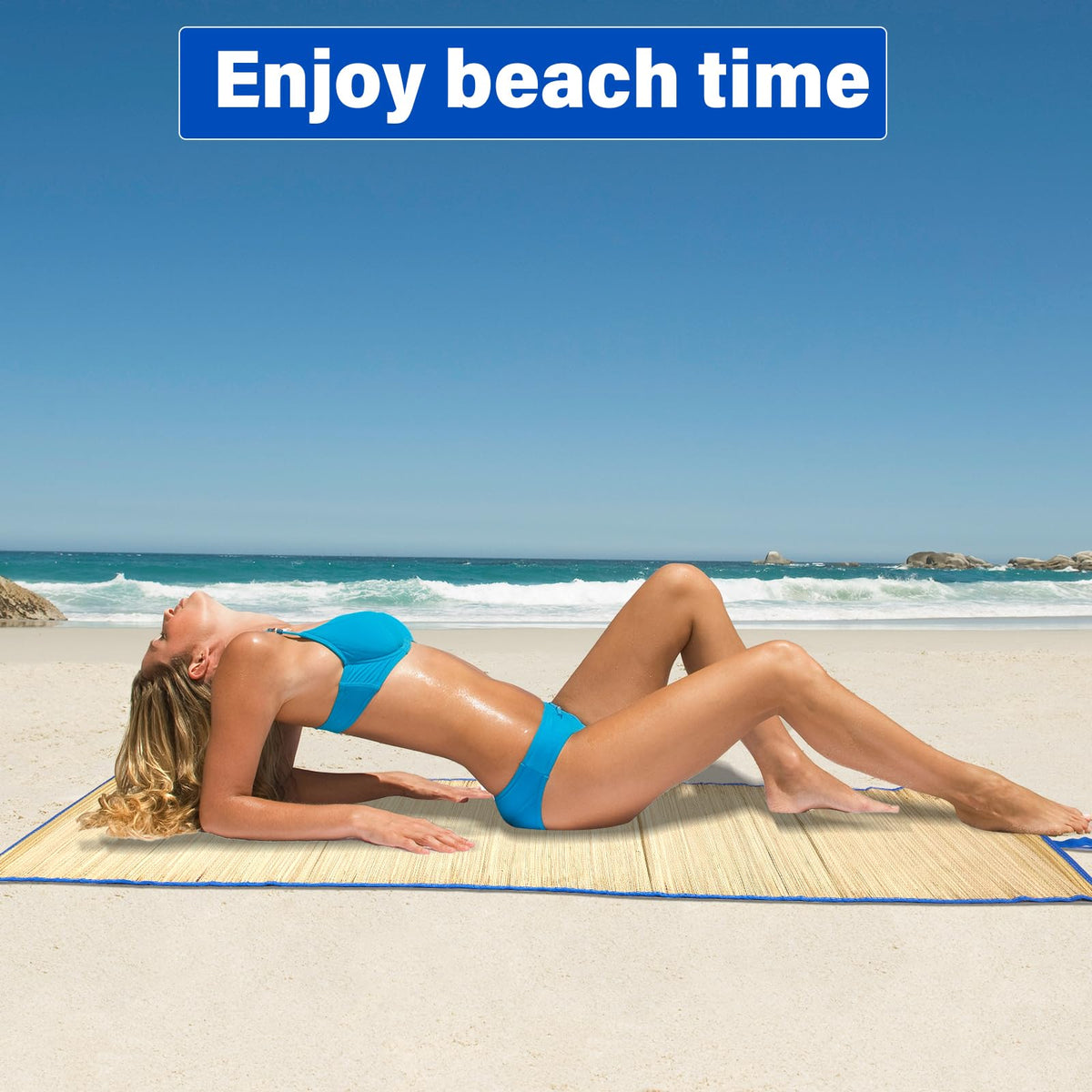 4 Packs Straw Beach Mat