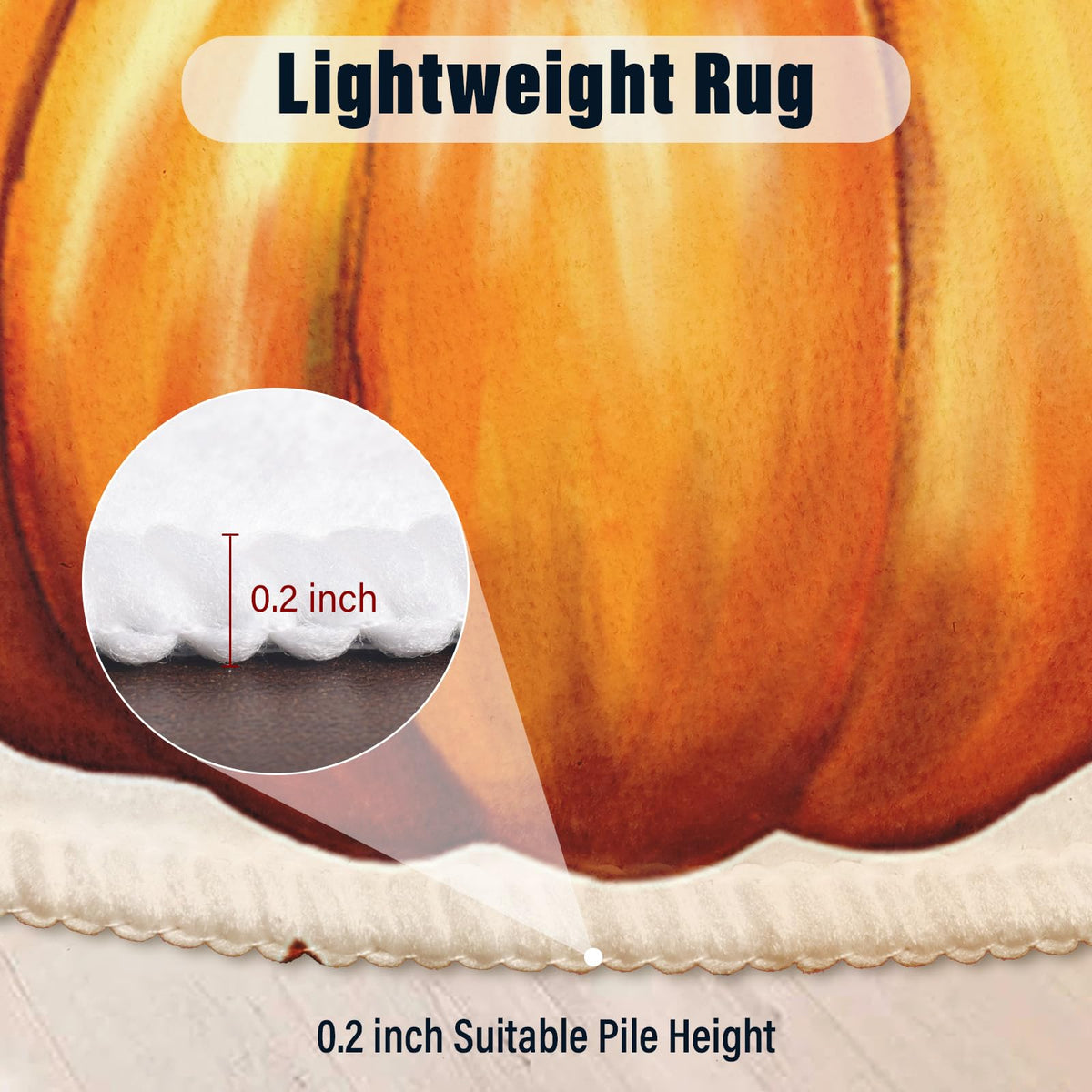 Fall Round Area Rug 5ft (Autumn-pumpkin Five / 5' (Round))