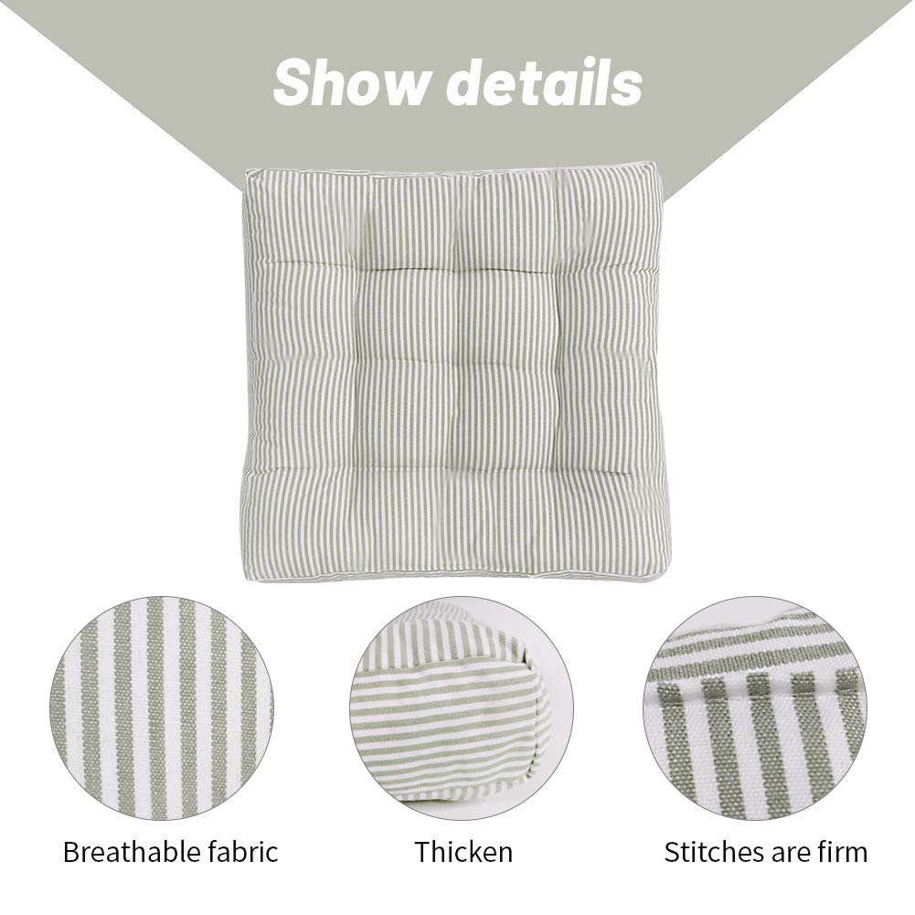 22 Inch Square Floor Cushions ((Square)|green / 22x22 inch)