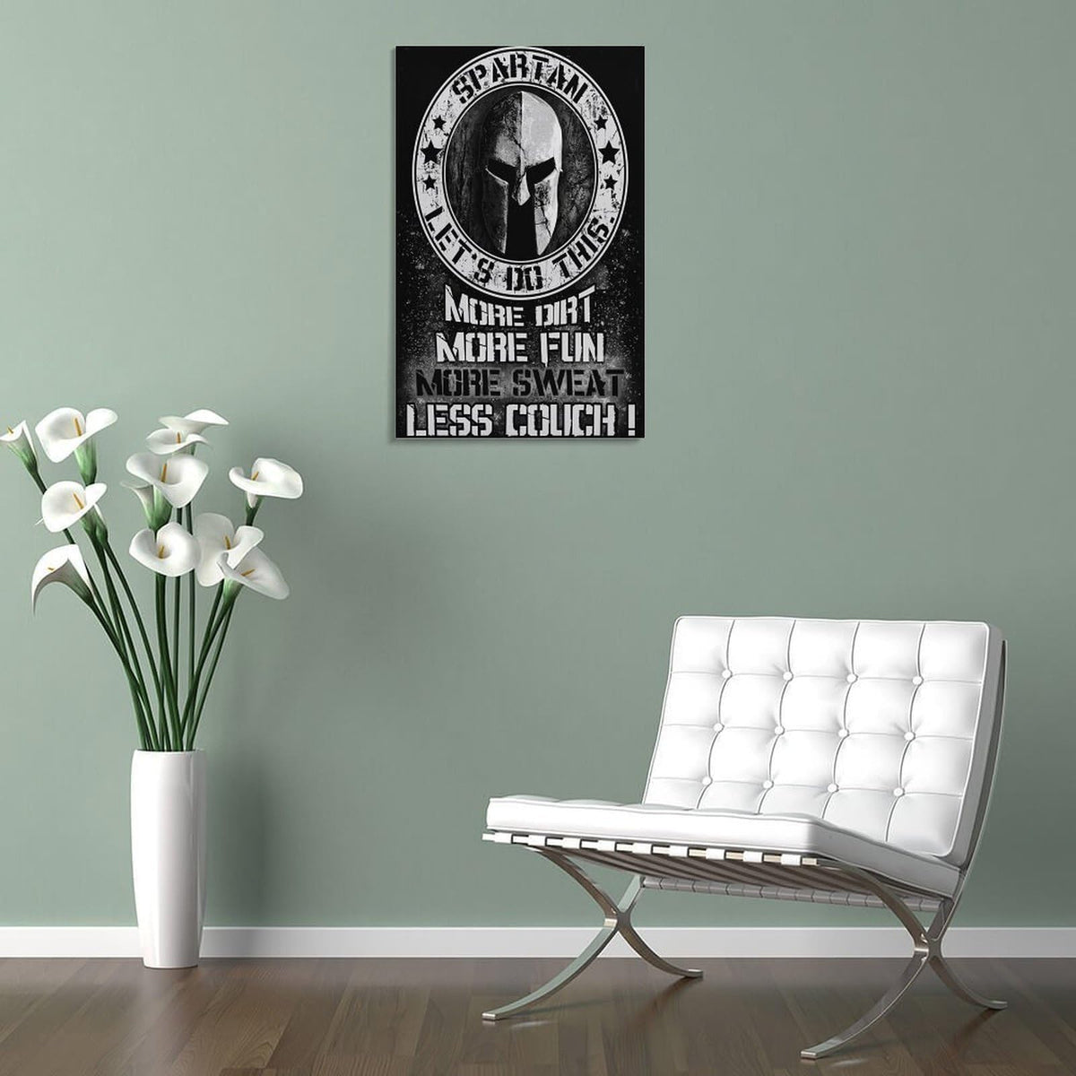 Spartan Law Never Retreat Never Surrender Warrior Shield Spear Canvas Printing Wall Art Prints Wall Decor Posters Motivational Greek Soldier Living Room Bedroom Office Gym 08x12inch (style-24 / 08x12inch(20x30cm) Frame)