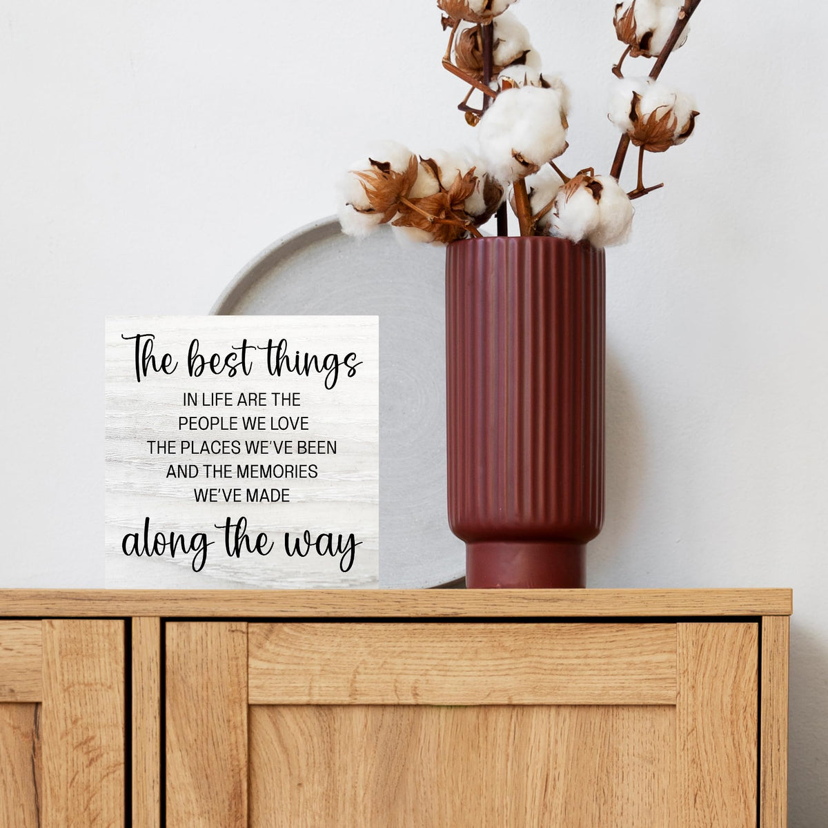 Inspirational Decor Box Sign for Home Living Room (Lavender)