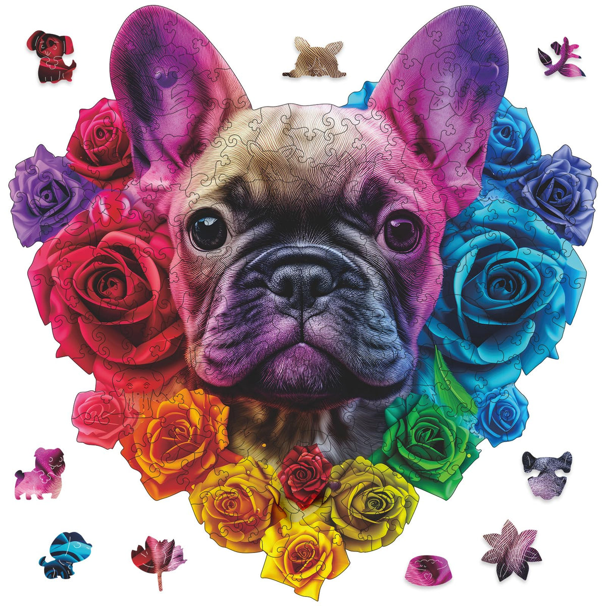 Wooden Puzzles for Adults (Love Bulldog / 500 pieces)