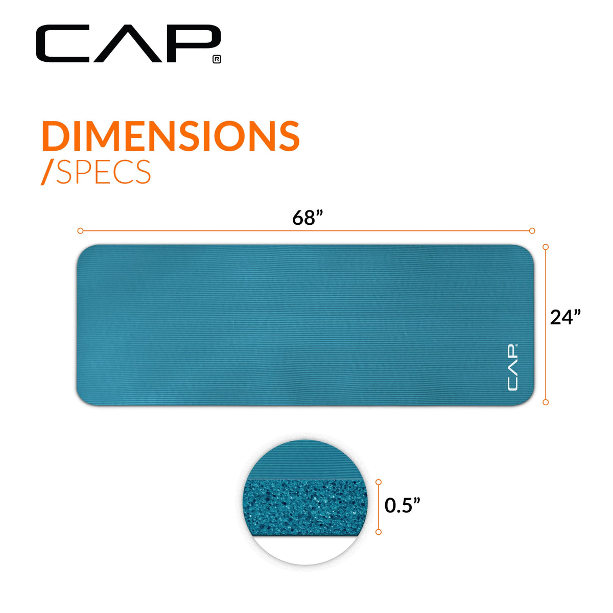 1 2" Thick Yoga Mat (Teal / Yoga Mat)