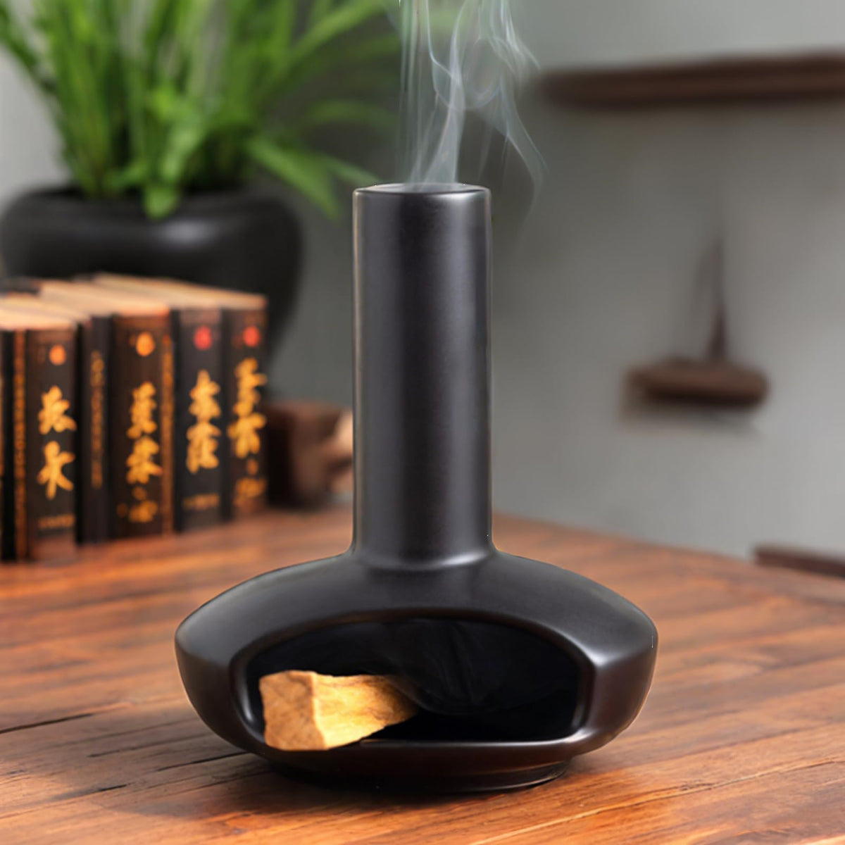 Mini Chimney Incense Burner (Round Bottomed Palo - Black)