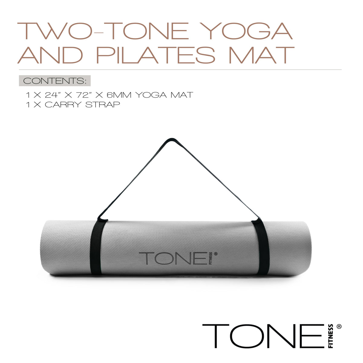 1 4" Yoga Mat (Pyramid Pattern / Black/Gray)