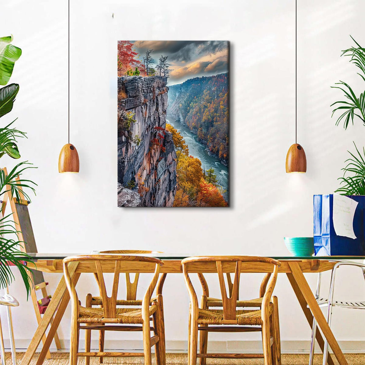 Large Canvas Wall Art for Living Room Mountain Pictures Cliffs Wall Decor National Park Scenic Poster Sunset Valley Landscape Canvas Prints Nature Artwork for Office Kitchen Home Decoration 32x48" (48"L x 32"W / Sunset Valley)