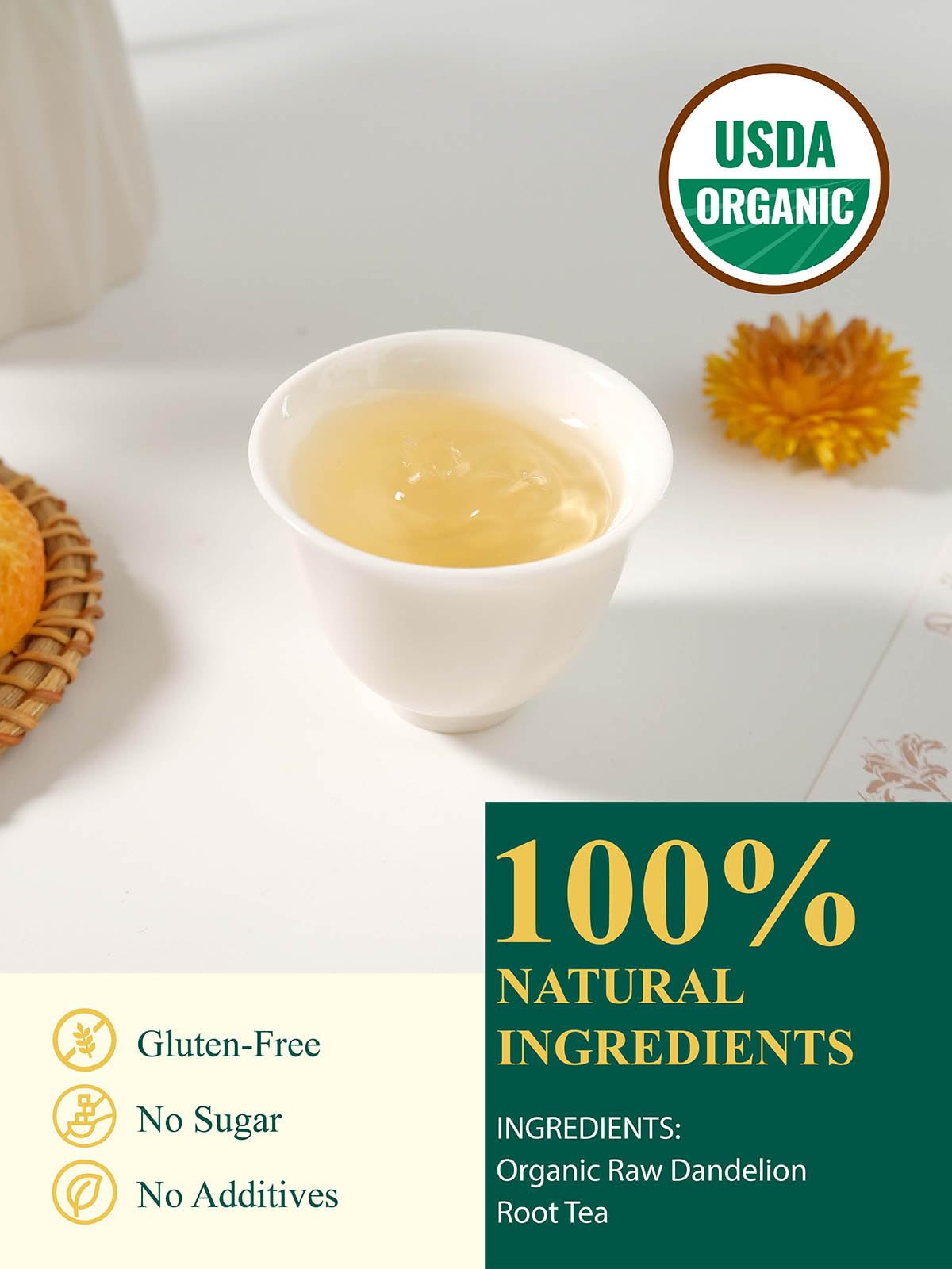 Organic Dandelion Root Tea Bags