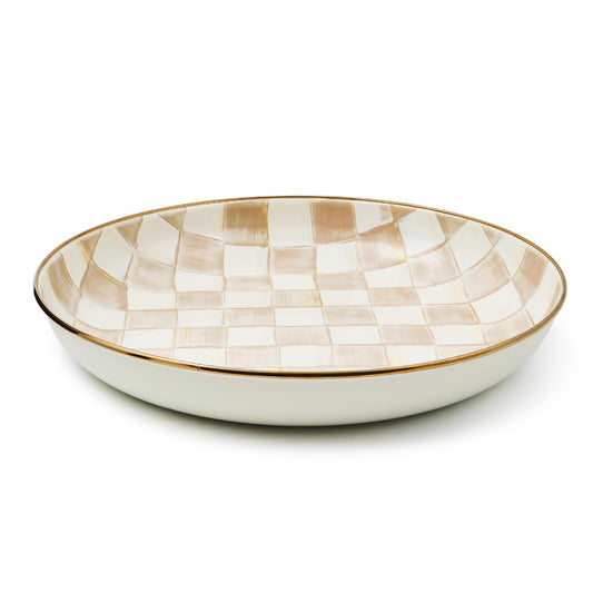 Enamel Abundant Bowl (Mocha Check)
