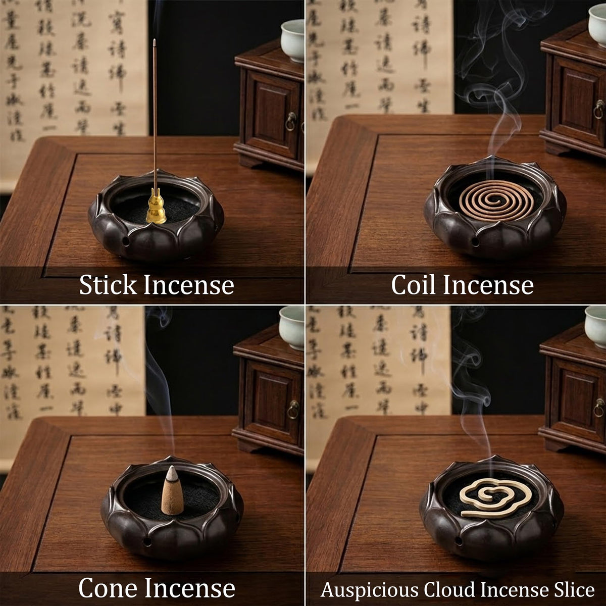 Ceramic Coil & Cone Incense Burner (Mindfulness)