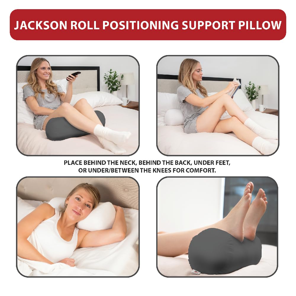 Core Jackson Roll Bolster Pillow for Neck (Gray)
