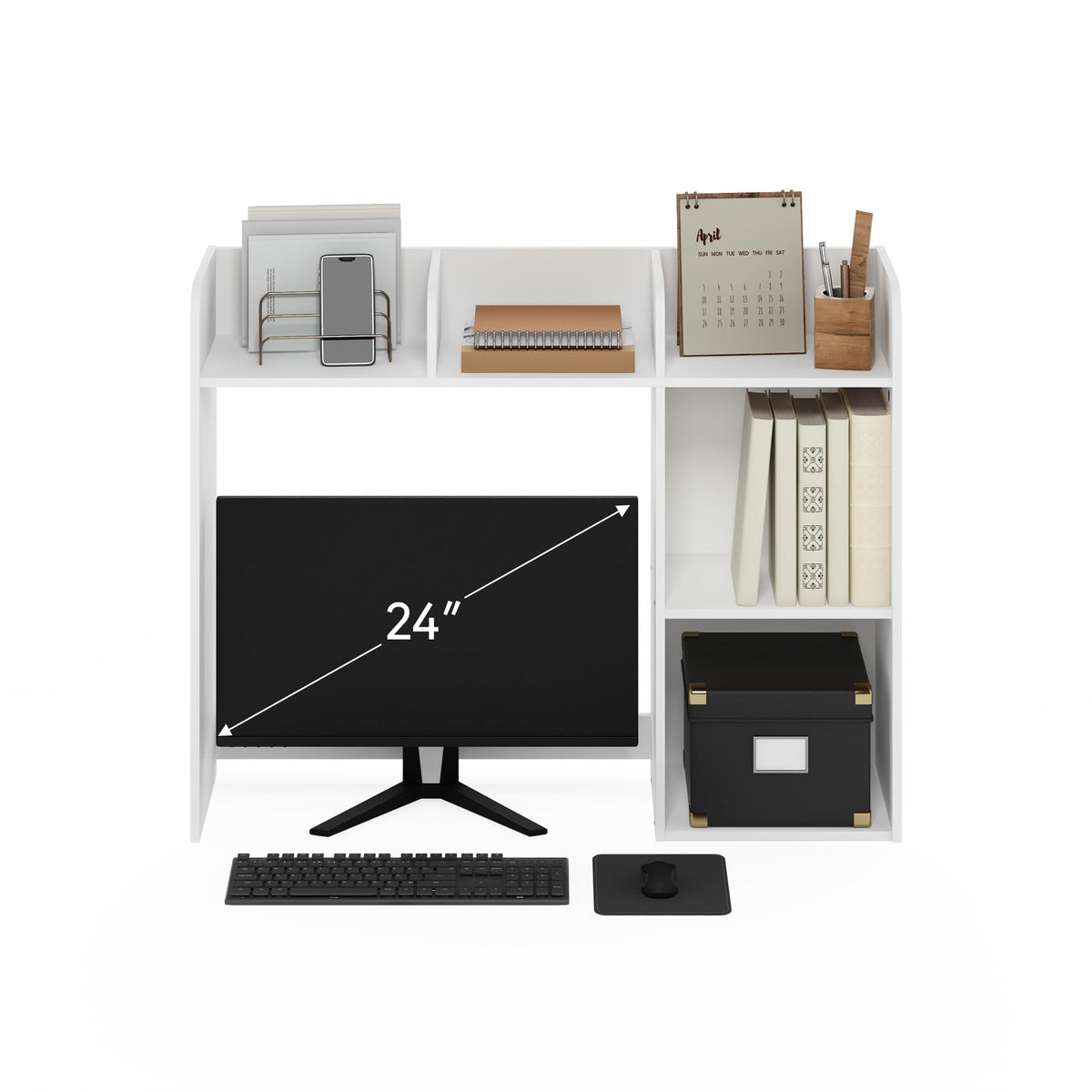 Classic Desk Shelf (White / Desktop Hutch)