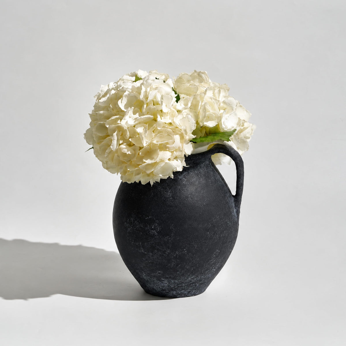Black Ceramic Large Vase (F - Black 11.2")