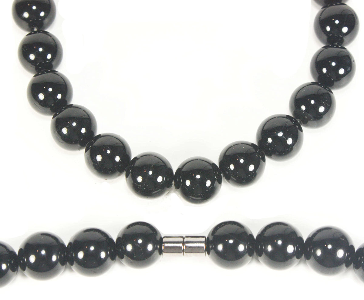 Handmade Black Onyx Crystal Mens Necklace