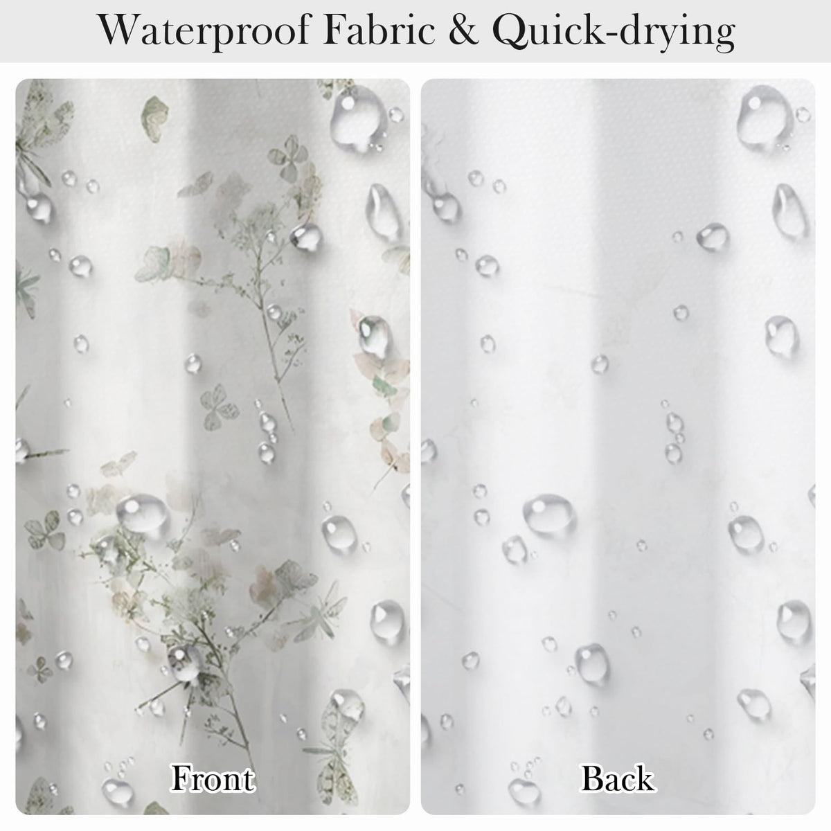 Watercolor Botanical Floral Shower Curtain (Floral-e)