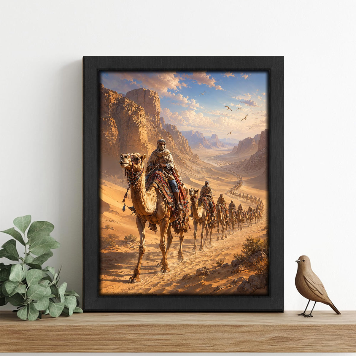 Desert Journey Landscape Decor Wall Art (Wall Art Framed 39 / 20"L x 16"W)