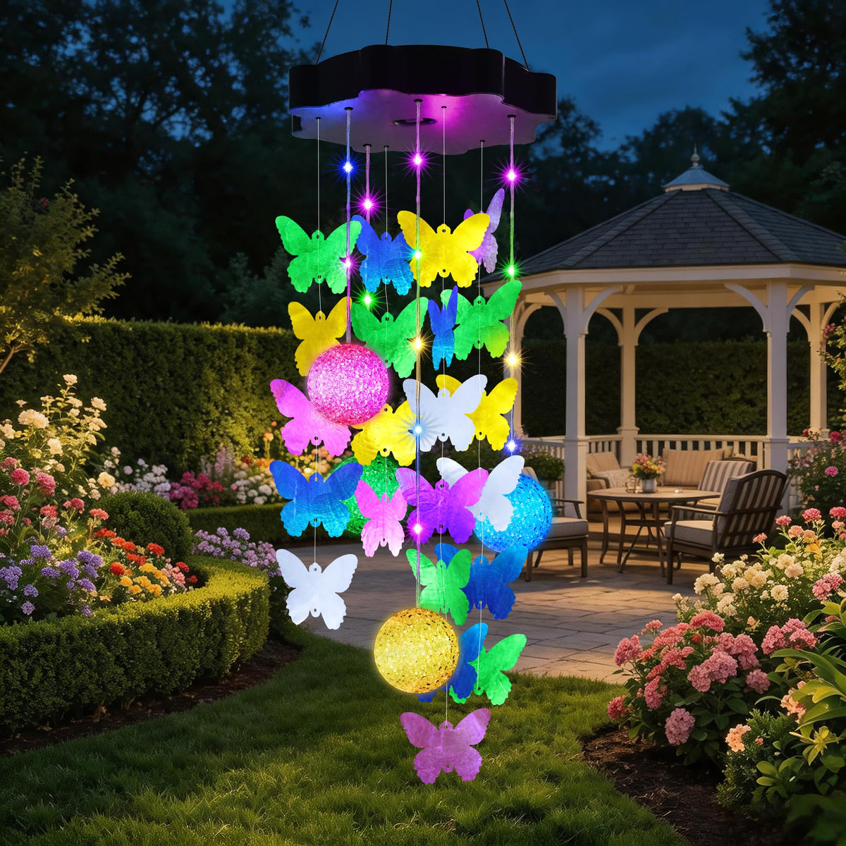 Solar Wind Chimes for Outside (Pastel-1)