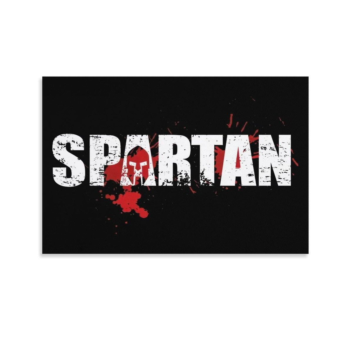 Spartan Beast Poster Canvas Printing Wall Art Prints Wall Decor Posters Black Distressed Typography Warrior Helmet Minimalist Industrial Decor for Living Room Bedroom Office Gym 24x36inch (style-2 / 24x36inch(60x90cm) Unframe)