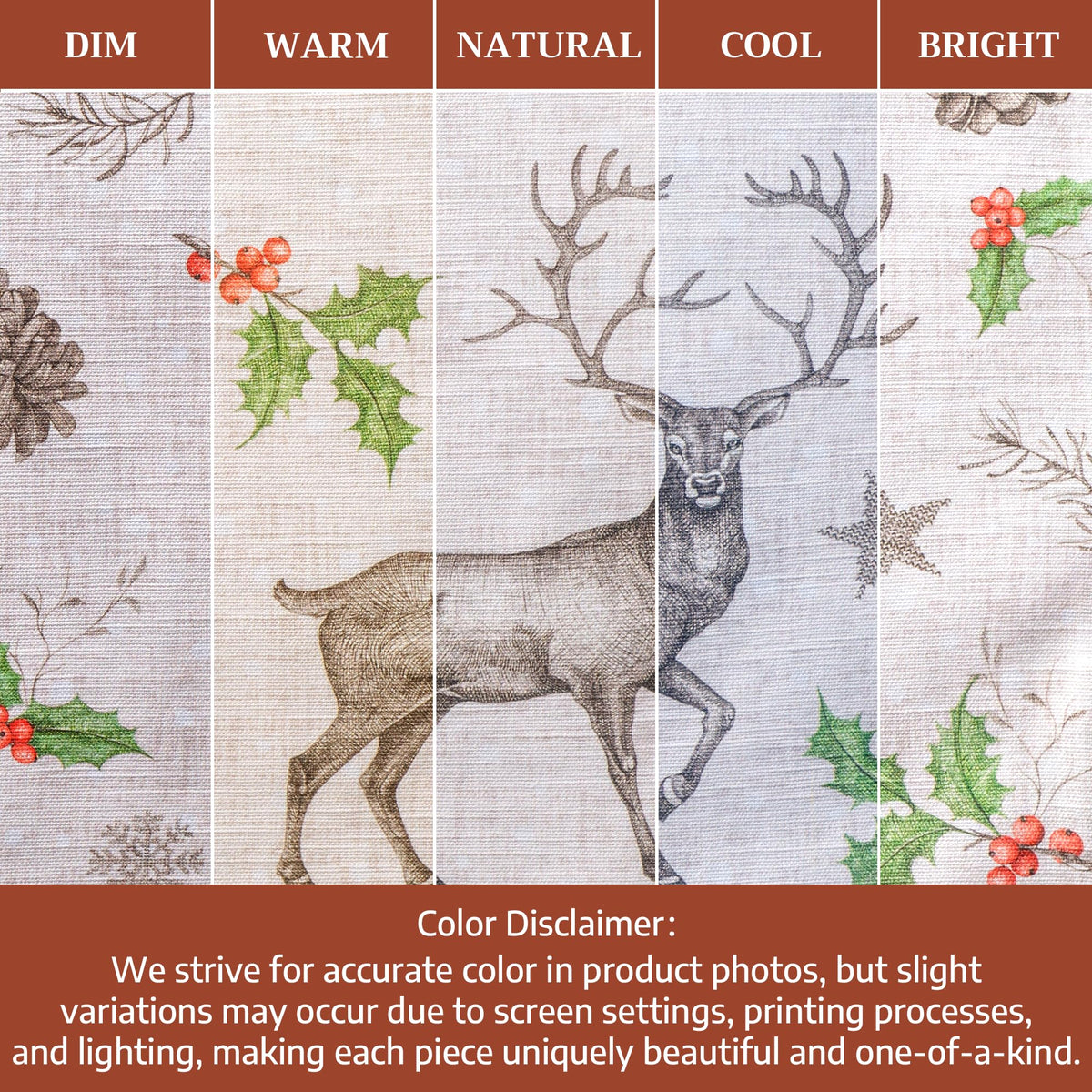 Placemats Set of 4 Reusable 100% Cotton (075 - Christmas Dew / 13" X 19" (Pack of 4))